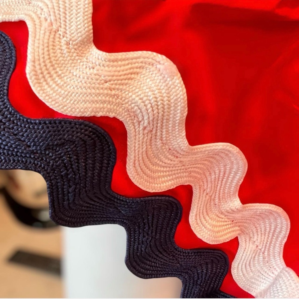 DAY & MOON red rickrack patriotic vibes halter S M - Picture 3 of 5